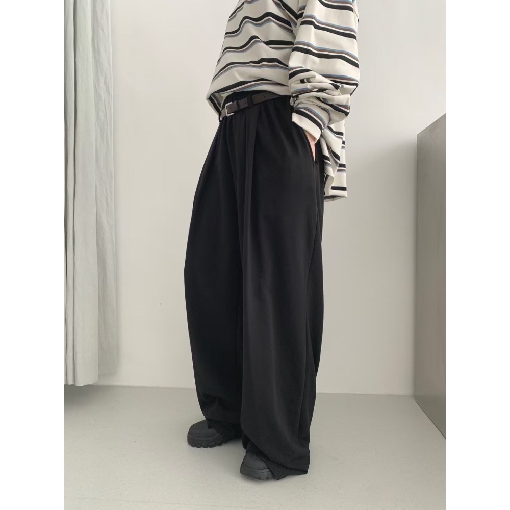 《HSS 韓國代購》正韓 🇰🇷 東大門 鬆緊腰（附腰帶）Y2K女孩鬆垮休閒棉褲 寬褲-細節圖5