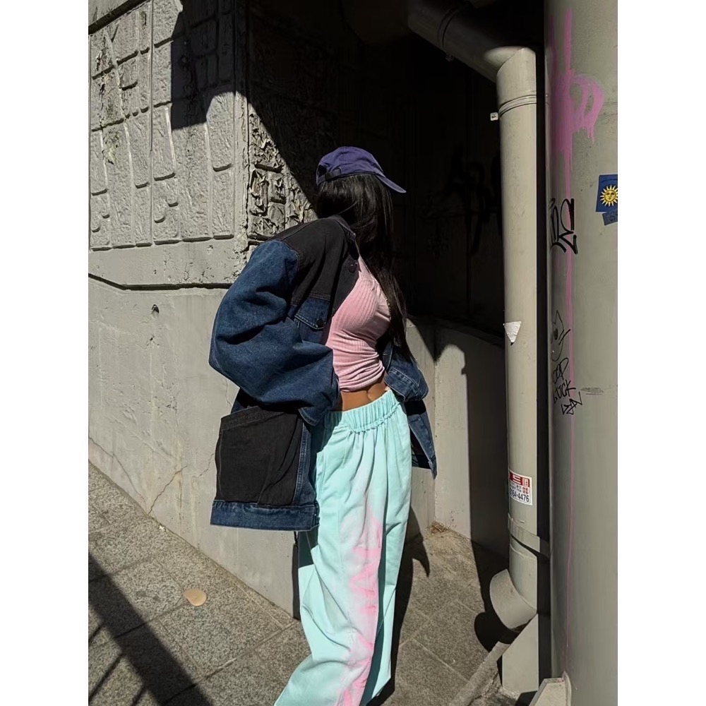 《HSS 韓國代購》正韓 🇰🇷 東大門  塗鴉街頭甜辣女孩鬆緊休閒棉褲（有抽繩）-細節圖9