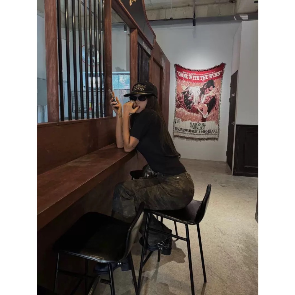 《HSS 韓國代購》正韓 🇰🇷 東大門 迷彩微喇叭工裝褲-細節圖2