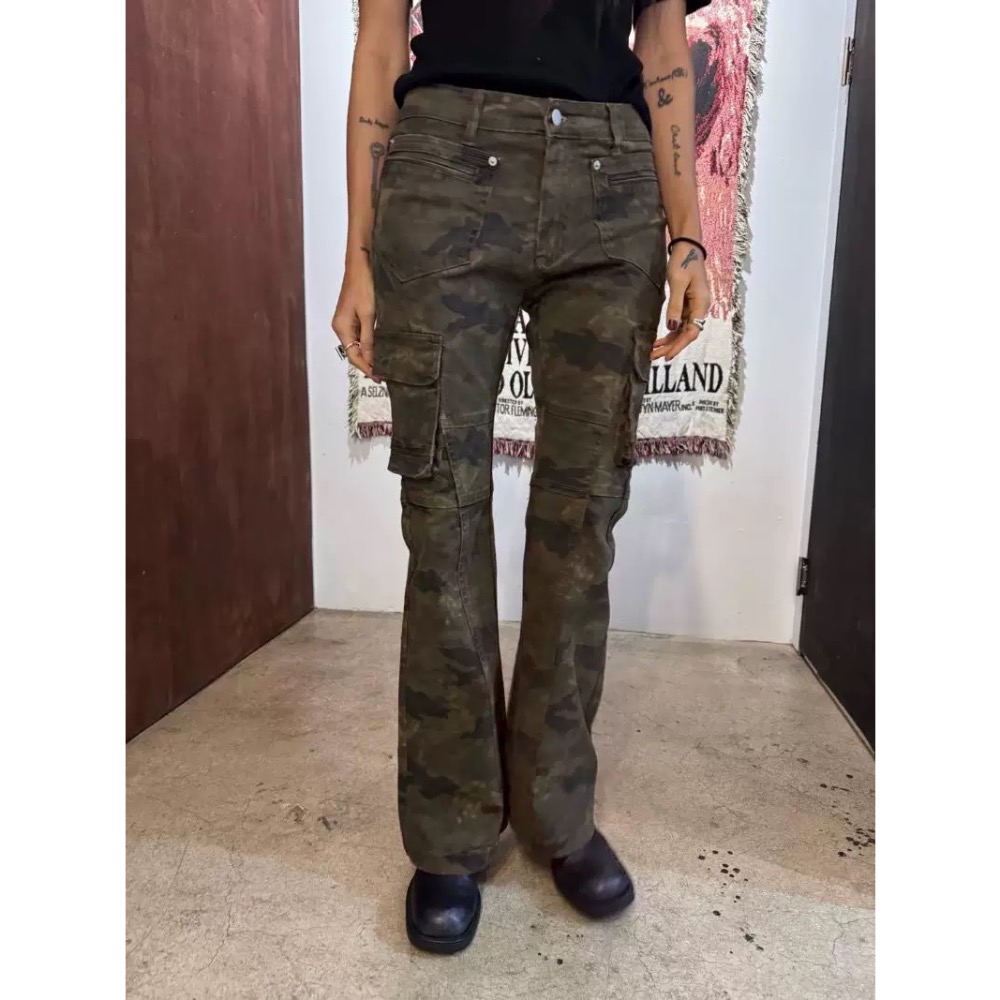 《HSS 韓國代購》正韓 🇰🇷 東大門 迷彩微喇叭工裝褲-細節圖5