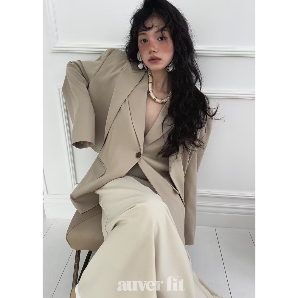 《HSS 韓國代購》正韓 🇰🇷 東大門 短版側縮口西裝外套/西裝式背心外套-細節圖2