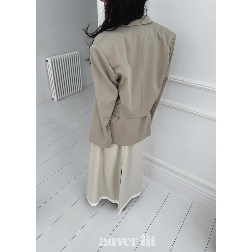 《HSS 韓國代購》正韓 🇰🇷 東大門 短版側縮口西裝外套/西裝式背心外套-細節圖6