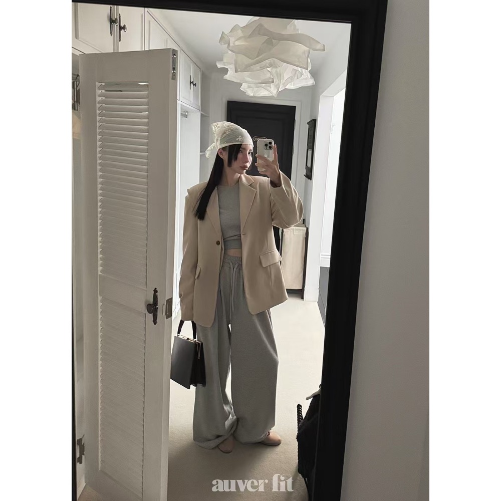 《HSS 韓國代購》正韓 🇰🇷 東大門 短版側縮口西裝外套/西裝式背心外套-細節圖7