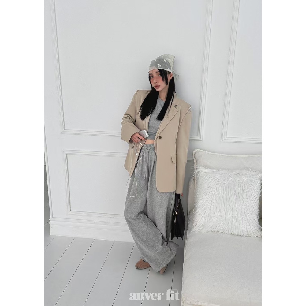 《HSS 韓國代購》正韓 🇰🇷 東大門 短版側縮口西裝外套/西裝式背心外套-細節圖8