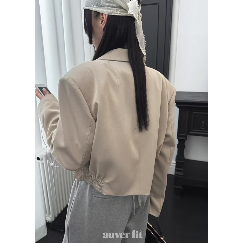 《HSS 韓國代購》正韓 🇰🇷 東大門 短版側縮口西裝外套/西裝式背心外套-細節圖10