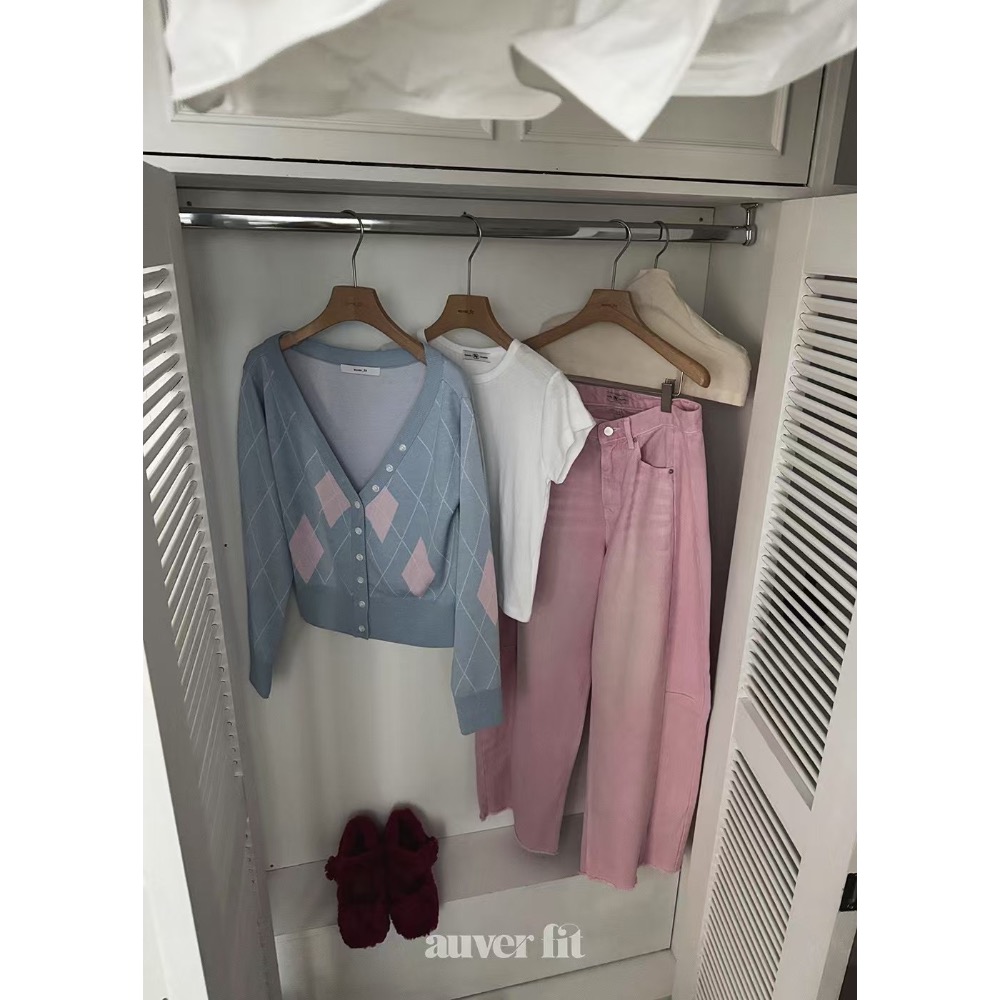 《HSS 韓國代購》正韓 🇰🇷 東大門   學院風針織露肩大V領開襟衫-細節圖8