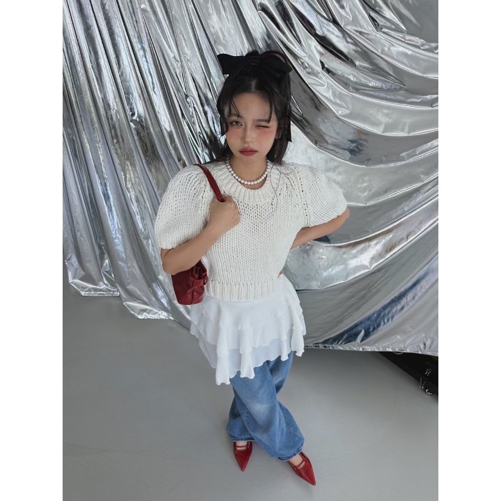 《HSS 韓國代購》正韓 🇰🇷 東大門 細肩雙層荷葉下擺連身裙-細節圖5