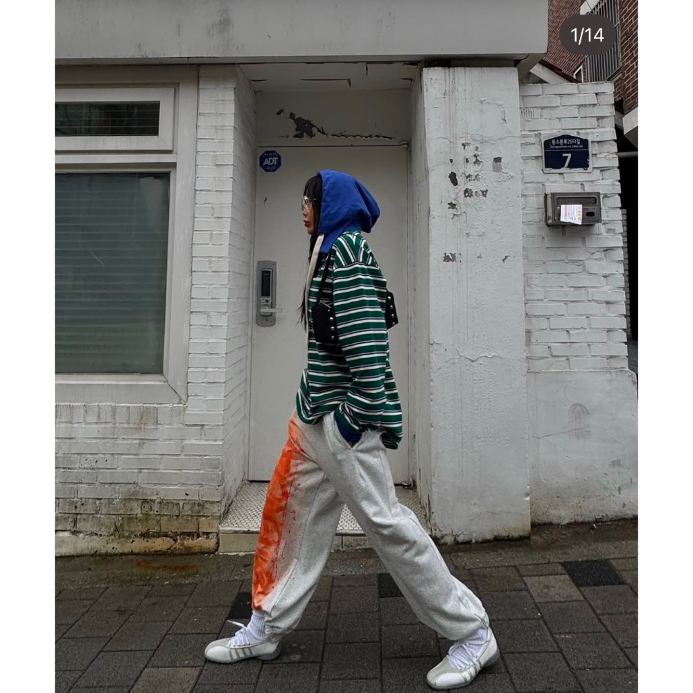 《HSS 韓國代購》正韓 🇰🇷 東大門 連帽老爹Polo條紋衫 復古古著風-細節圖3