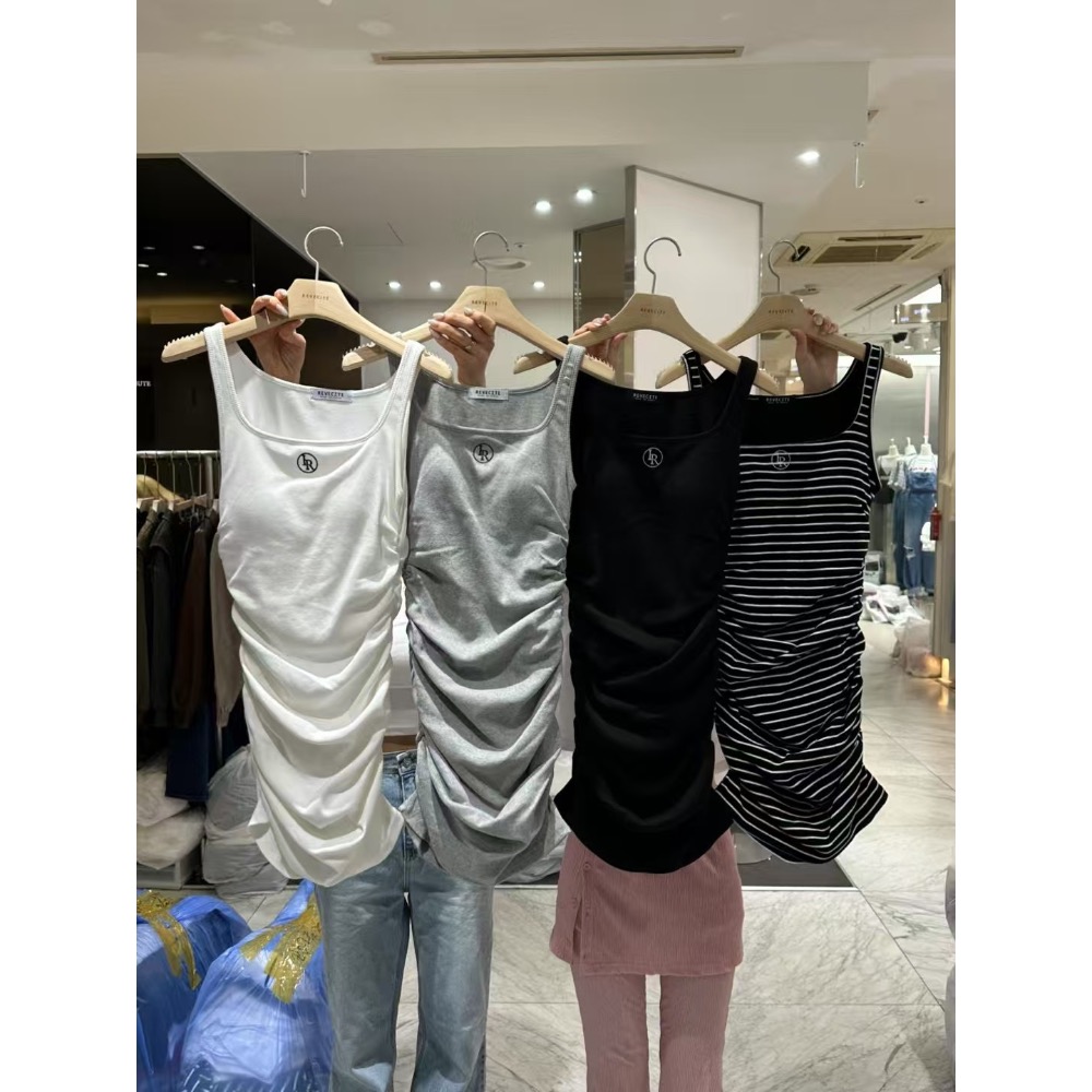 《HSS正韓空運代購》🇰🇷 東大門 Revecite 修身休閒風連身裙（附胸墊）/袖綁蝴蝶結長版襯衫罩衫外套-細節圖10