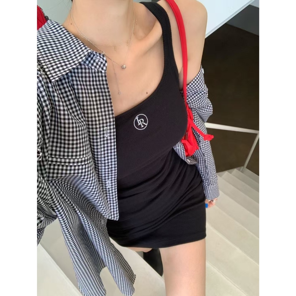 《HSS正韓空運代購》🇰🇷 東大門 Revecite 修身休閒風連身裙（附胸墊）/袖綁蝴蝶結長版襯衫罩衫外套-規格圖11