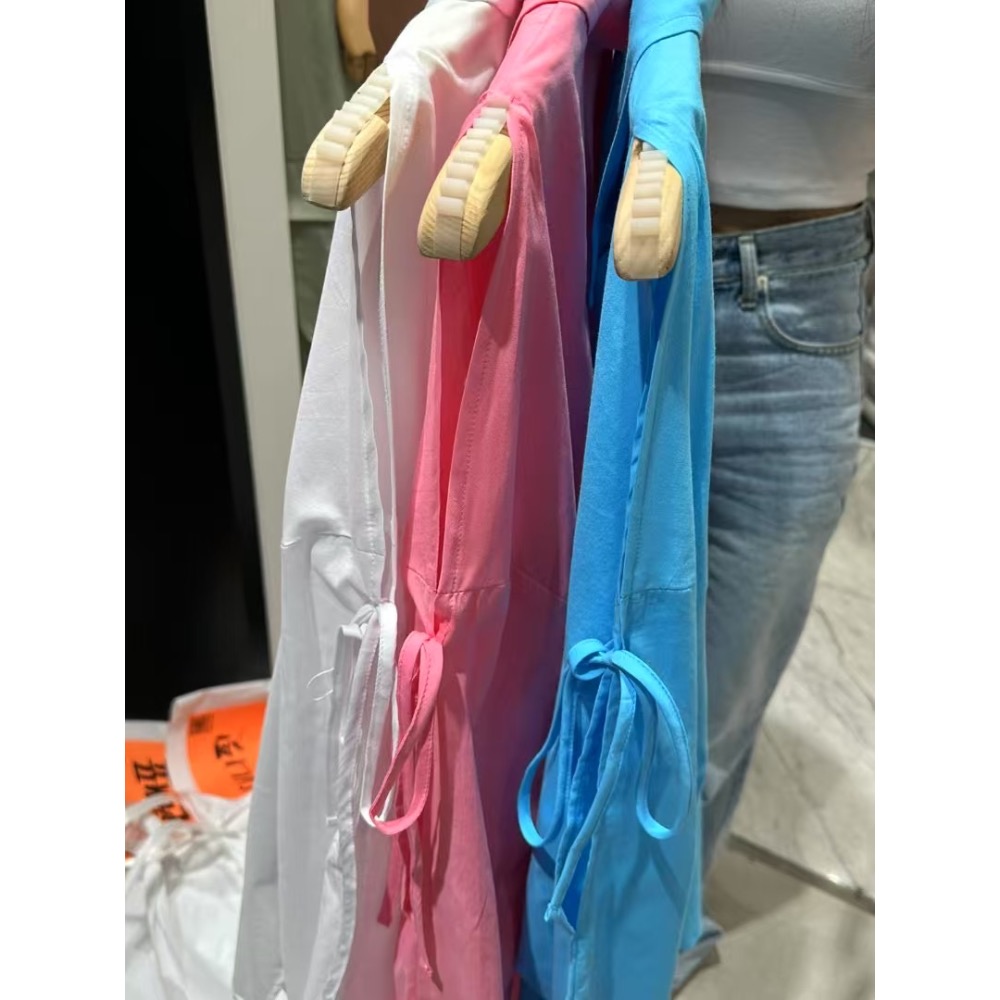 《HSS正韓空運代購》🇰🇷 東大門 Revecite 修身休閒風連身裙（附胸墊）/袖綁蝴蝶結長版襯衫罩衫外套-規格圖11