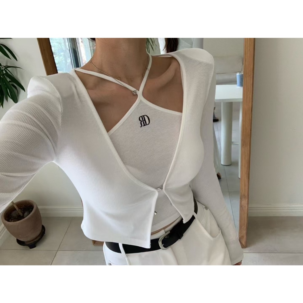 《HSS正韓空運代購》 🇰🇷 東大門 細肩繞脖背心+小外套/後鬆緊開叉高腰長裙-規格圖11