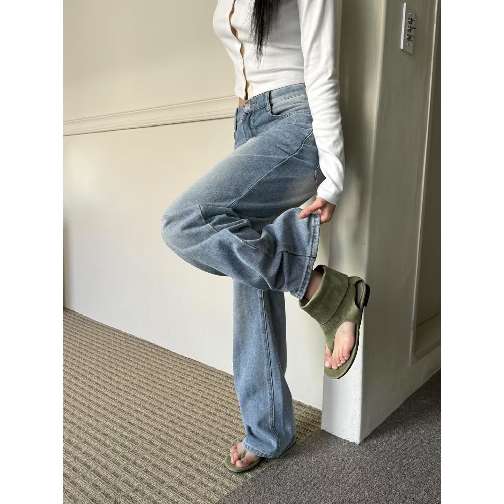 《HSS正韓空運代購》 🇰🇷 東大門 - 夾腳類麂皮質感中筒涼鞋靴可2穿短筒涼鞋靴-細節圖3