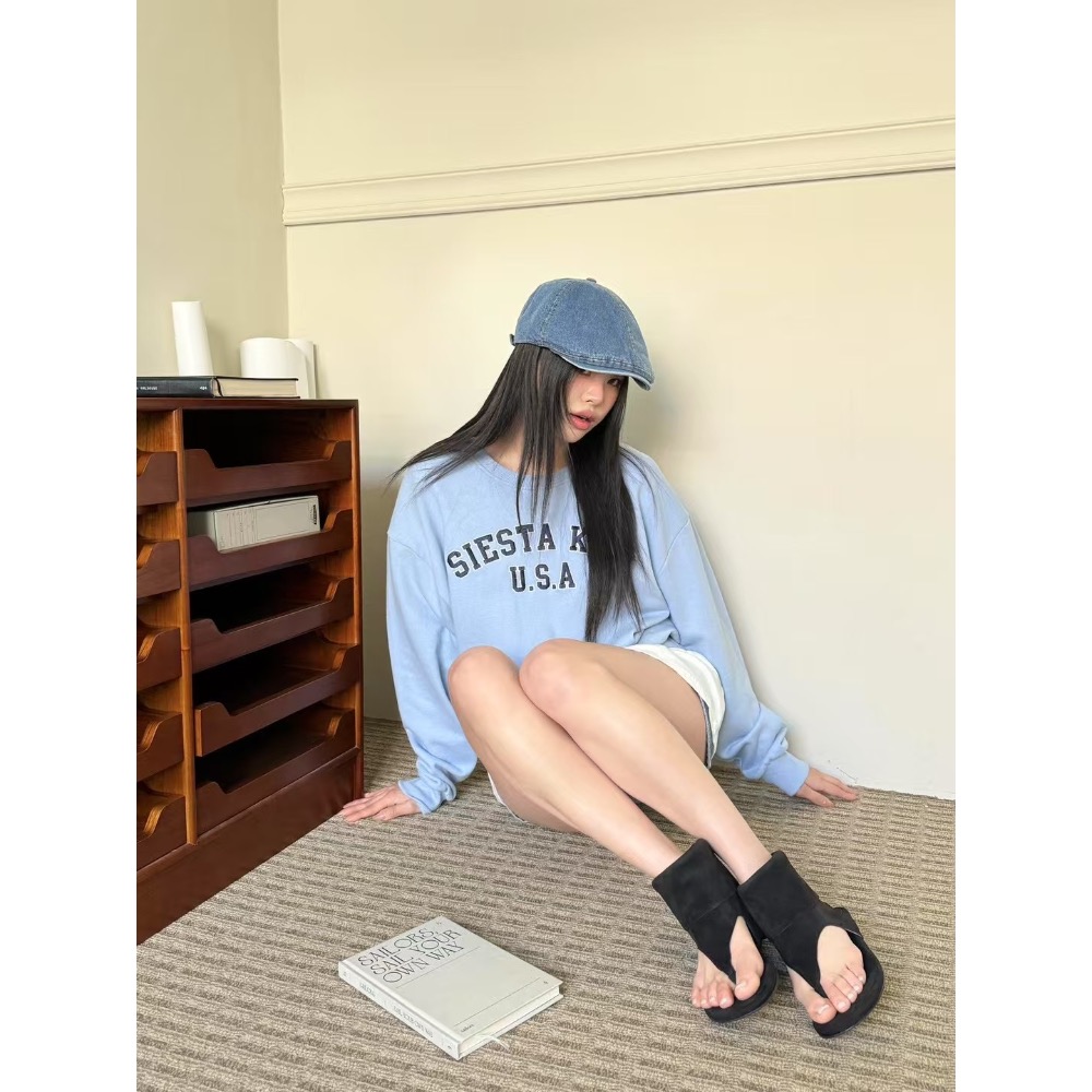 《HSS正韓空運代購》 🇰🇷 東大門 - 夾腳類麂皮質感中筒涼鞋靴可2穿短筒涼鞋靴-細節圖4