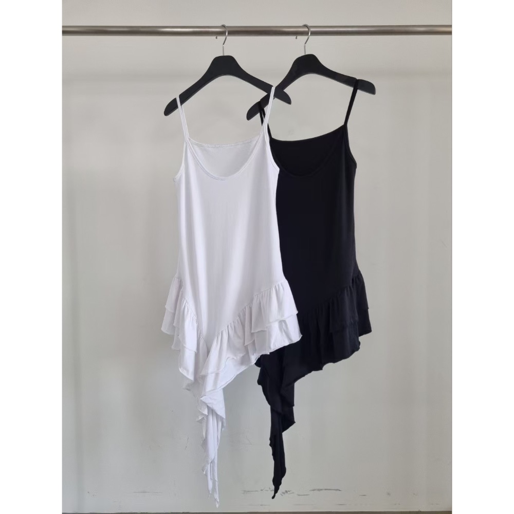 《HSS韓國代購》正韓 🇰🇷 東大門 VERANDA 細肩下擺不規則荷葉連身裙長洋裝ㄧㄚ-細節圖10