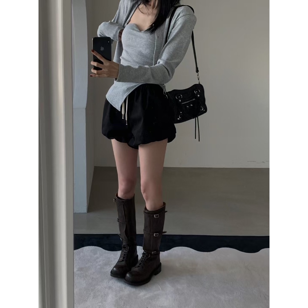 《HSS 正韓空運代購》🇰🇷 東大門 VERANDA繞脖綁帶2穿平口背心+罩衫小外套上衣-細節圖6