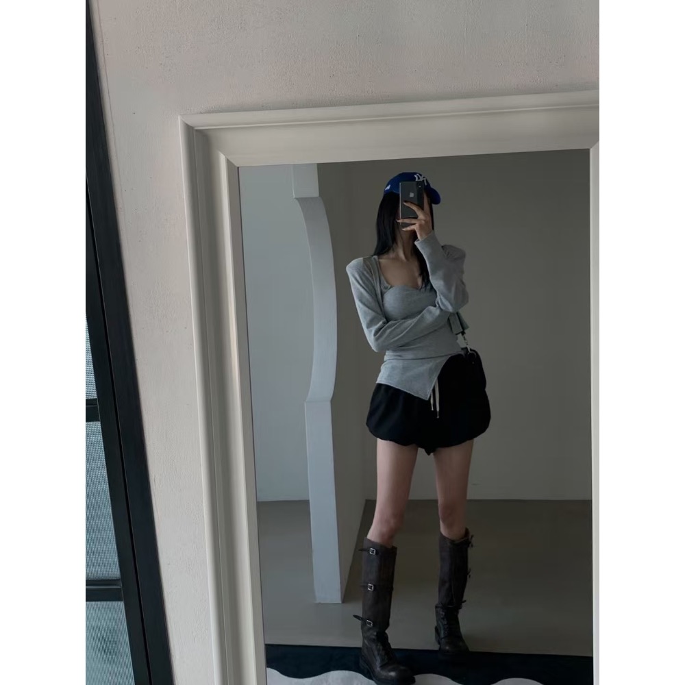 《HSS 正韓空運代購》🇰🇷 東大門 VERANDA繞脖綁帶2穿平口背心+罩衫小外套上衣-細節圖8