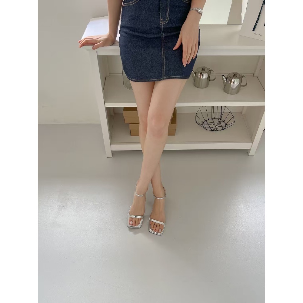 《HSS正韓空運代購》 🇰🇷 東大門 百搭款好好穿 方頭復古繞帶 涼鞋 中低跟 高跟鞋-細節圖2