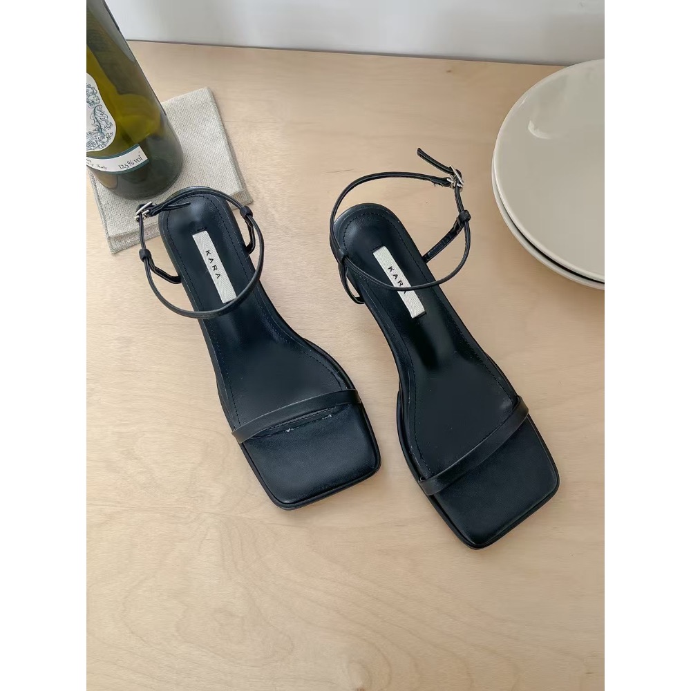 《HSS正韓空運代購》 🇰🇷 東大門 百搭款好好穿 方頭復古繞帶 涼鞋 中低跟 高跟鞋-細節圖8