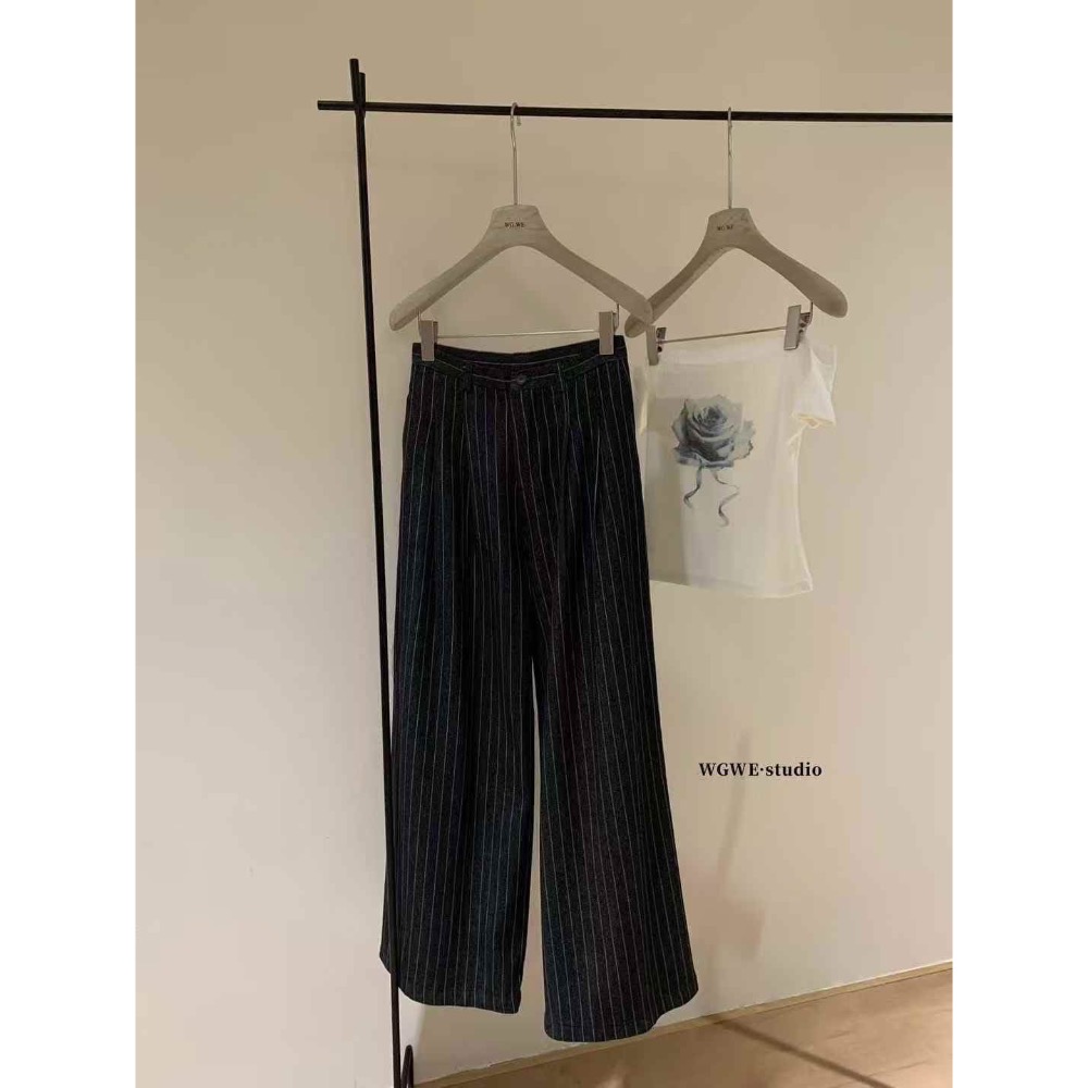 HSS選品系列🖤【Chichic Girl 齊克女孩】 高腰黑灰寬鬆西裝褲-細節圖5