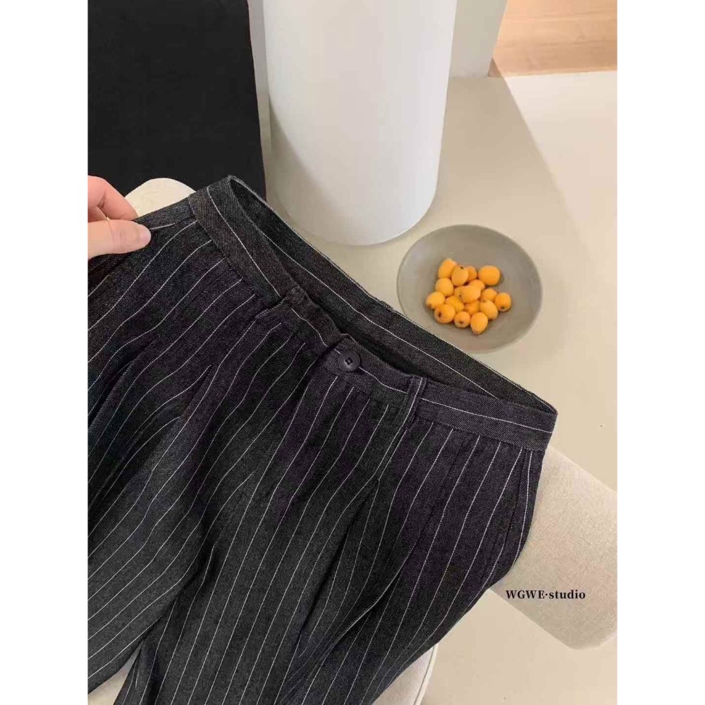 HSS選品系列🖤【Chichic Girl 齊克女孩】 高腰黑灰寬鬆西裝褲-細節圖6