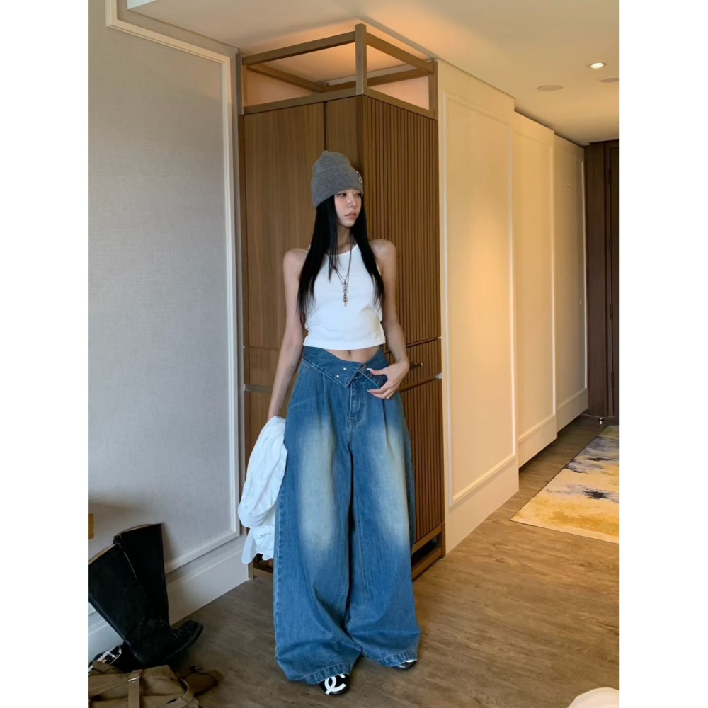 Twins 🇰🇷 韓國代購 東大門 正韓 早秋款 領子褲頭刷色牛仔褲-細節圖6