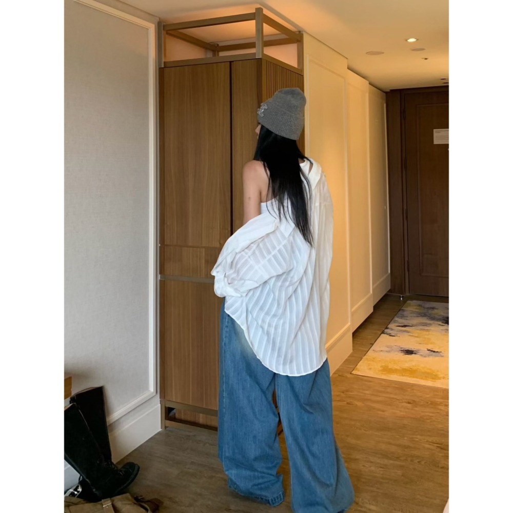 Twins 🇰🇷 韓國代購 東大門 正韓 早秋款 領子褲頭刷色牛仔褲-細節圖7