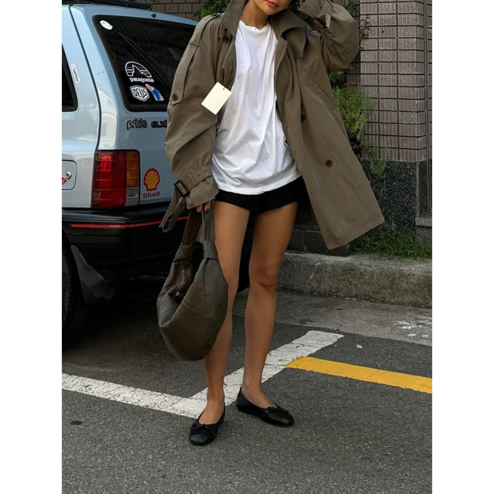 Twins 🇰🇷 韓國代購 東大門 正韓 早秋款 排扣造型中低腰小短褲-細節圖10