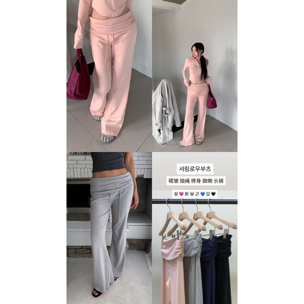 Twins 🇰🇷 韓國代購 東大門 正韓 早秋款 顯瘦反摺棉質長褲-規格圖11