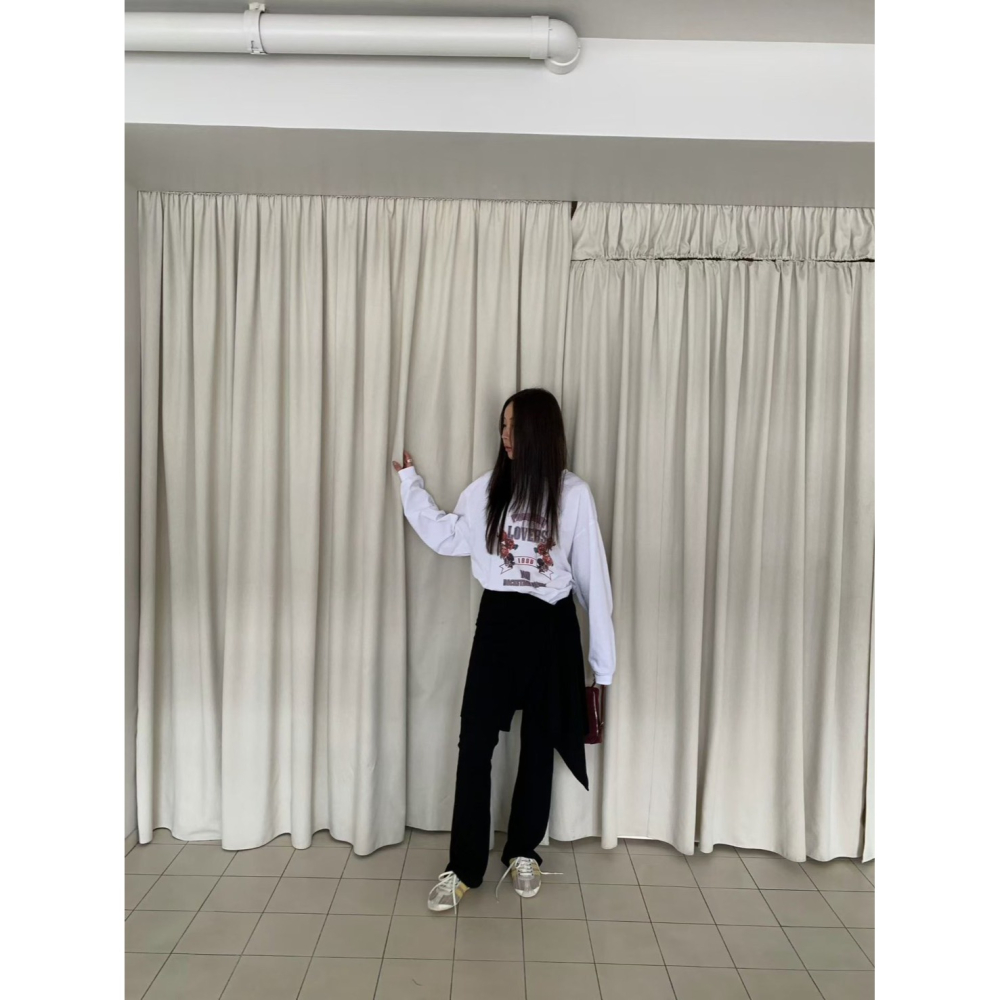 Twins 🇰🇷 韓國代購 東大門 正韓 早秋款 鈕釦不規則片裙+鬆緊長褲-細節圖4