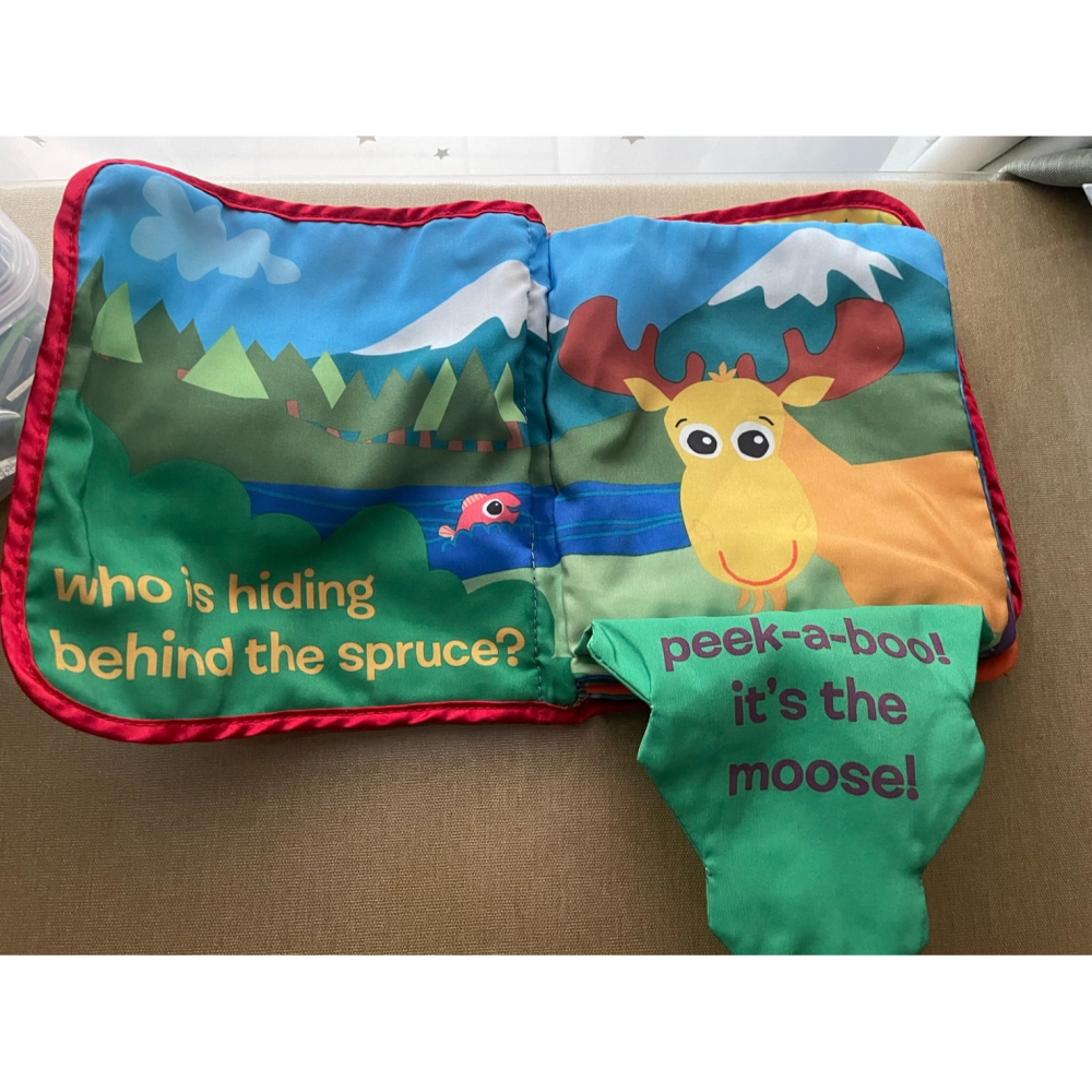 ΨPANDA清Ψ 拉梅茲 LAMAZE 響紙布書 PEEK-A-BOO FOREST 立體布書 動物彩色布書-細節圖2