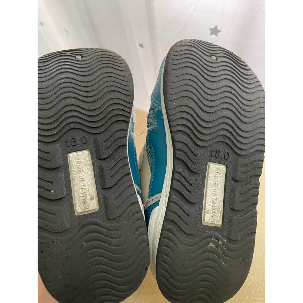ΨPANDA清Ψ 川崎 KAWASAKI 布鞋 運動鞋 兒童鞋 18CM 台灣製 格紋 好穿 透氣 包覆性佳-細節圖2