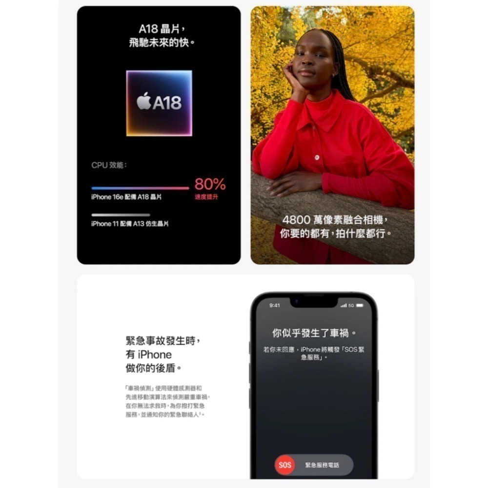 【領券再折】Apple iPhone 16e 128GB 台灣原廠公司貨-細節圖4