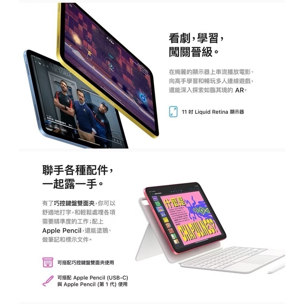 【領券再折】Apple iPad 11 (A16) 256GB Wi-Fi 台灣原廠公司貨-細節圖5