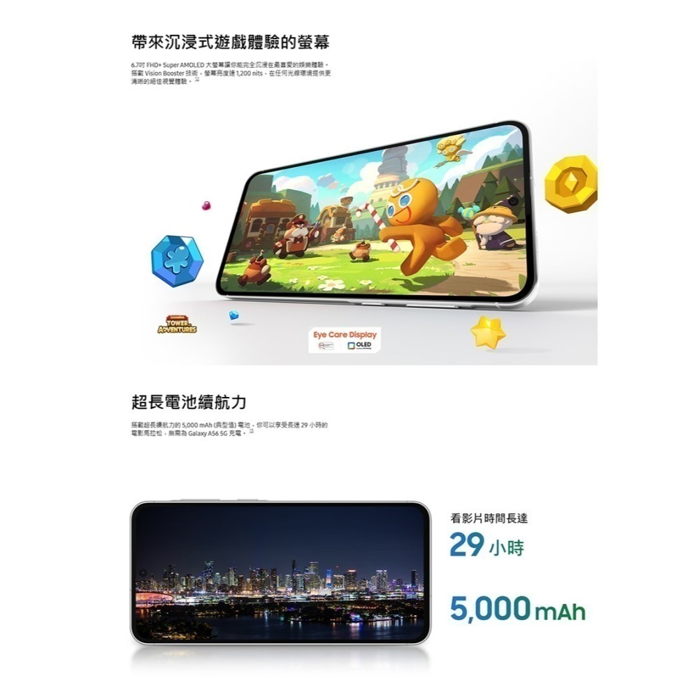 【領券再折】SAMSUNG A56 (12G/256G) 台灣原廠公司貨-細節圖7