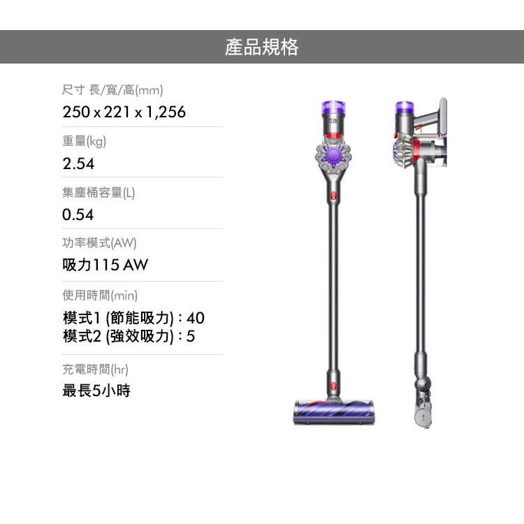 【領券再折】Dyson 戴森 V8 SV25 Motorhead 吸塵器-細節圖9
