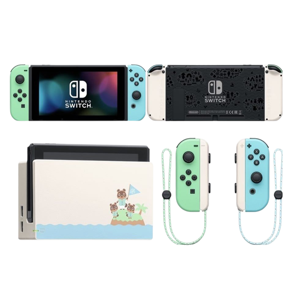 【中古/二手】Nintendo Switch 主機 (電力加強版台灣公司貨)-動物森友會 特別版-細節圖2
