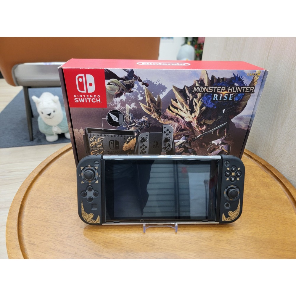 【中古/二手】Nintendo Switch 主機 (電力加強版台灣公司貨) -魔物獵人特仕版-細節圖2