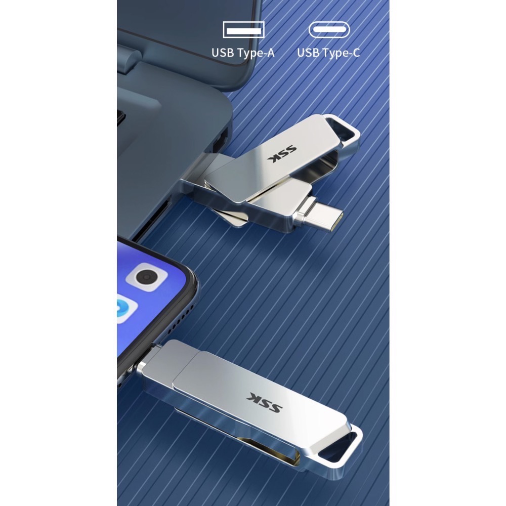 TypeaC、USB雙頭接口隨身碟（64G）-細節圖2