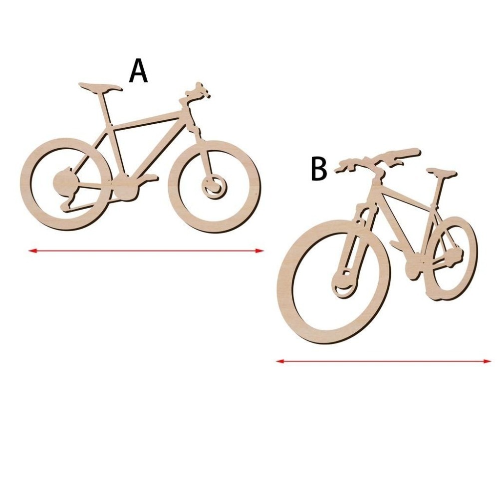 自行車 單車 腳踏車 造形木片 雷射切割木片 手工木片 木片 diy 拼貼 木片材料 蝶谷巴特 創意木片 【可客製化】-細節圖2