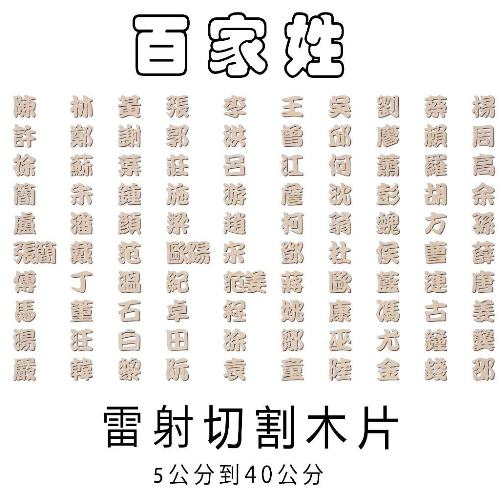 百家姓＂歐陽＂ 雷射切割 電腦割字 家居裝飾 教育道具 結婚佈置 道具 生日派對裝飾 主題掛飾 可以客製中文英文數字-細節圖2