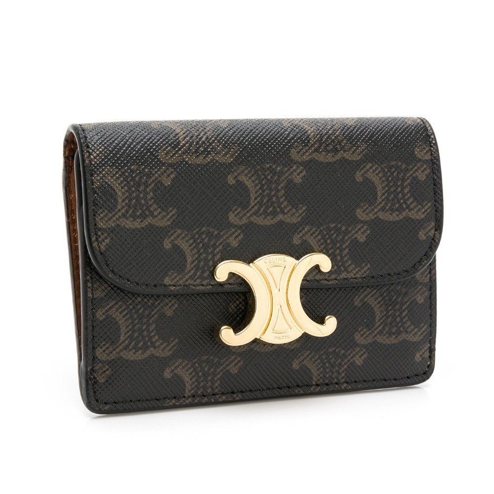 【CELINE 思琳】CELINE 凱旋門老花翻釦卡包__DVSHOP 保證正貨 台灣現貨不用等-細節圖2