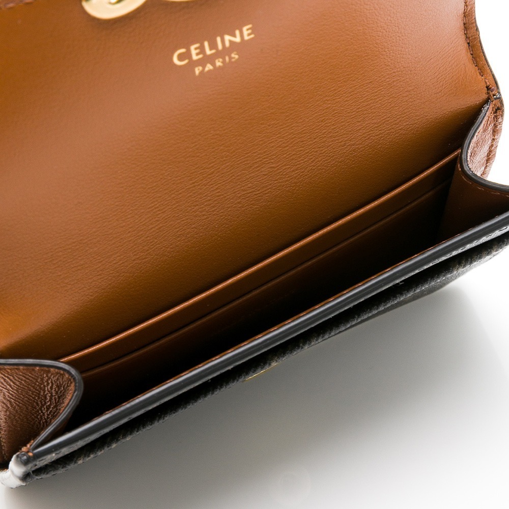 【CELINE 思琳】CELINE 凱旋門老花翻釦卡包__DVSHOP 保證正貨 台灣現貨不用等-細節圖5