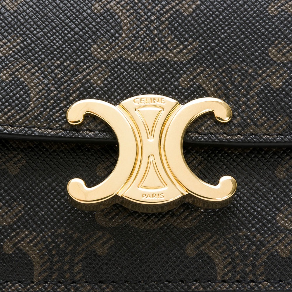 【CELINE 思琳】CELINE 凱旋門老花翻釦卡包__DVSHOP 保證正貨 台灣現貨不用等-細節圖6