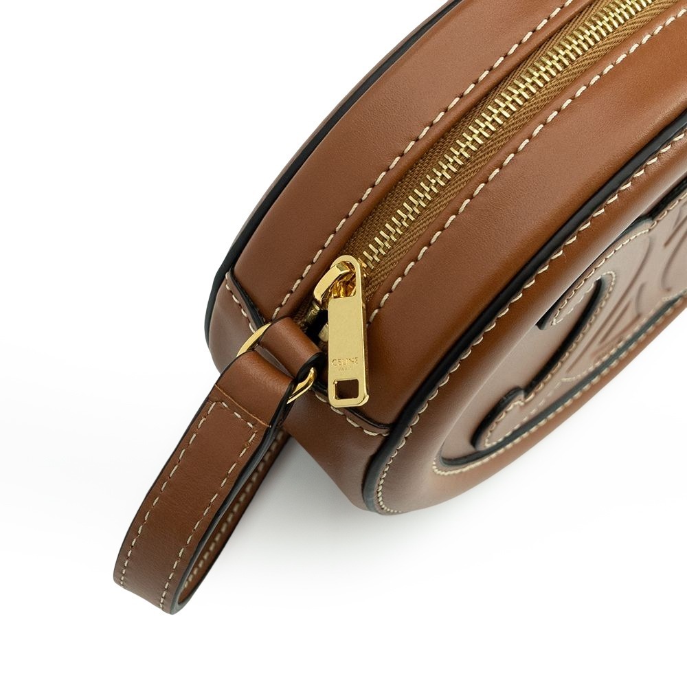 【CELINE 思琳】 小牛皮CUIR TRIOMPHE OVAL橢圓斜背包 __DVSHOP 保證正貨 台灣現貨不用等-細節圖4