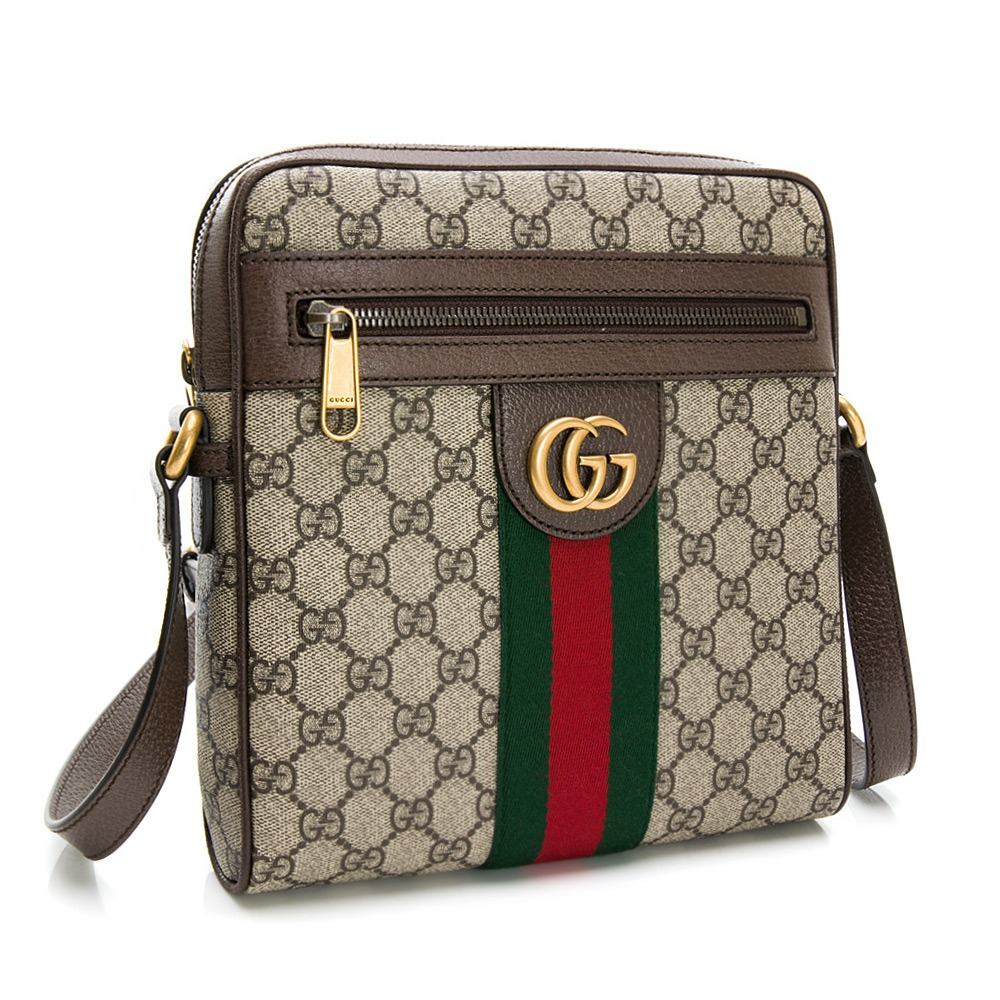 【GUCCI 古馳】 GUCCI 郵差包 (較寬) [咖]  __DVSHOP 保證正貨 台灣現貨不用等-細節圖2