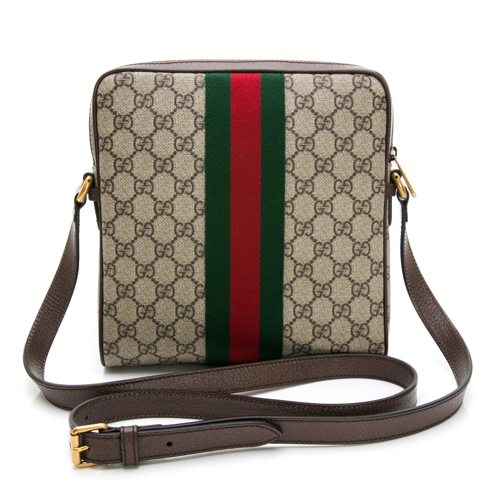 【GUCCI 古馳】 GUCCI 郵差包 (較寬) [咖]  __DVSHOP 保證正貨 台灣現貨不用等-細節圖3