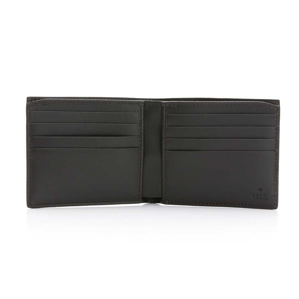 【GUCCI 古馳】 GUCCI Ophidia Supreme 紅綠條紋刺繡蜜蜂老花織帶對開短夾 [老花/蜜蜂]-細節圖4