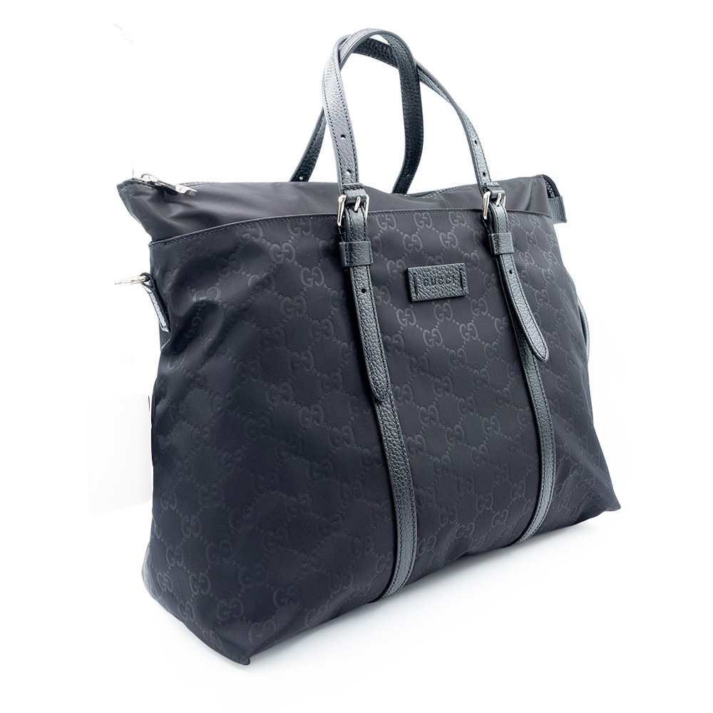 【GUCCI 古馳】 GUCCI 尼龍老花單肩包/斜背包 (黑)  __DVSHOP 保證正貨 台灣現貨不用等-細節圖4