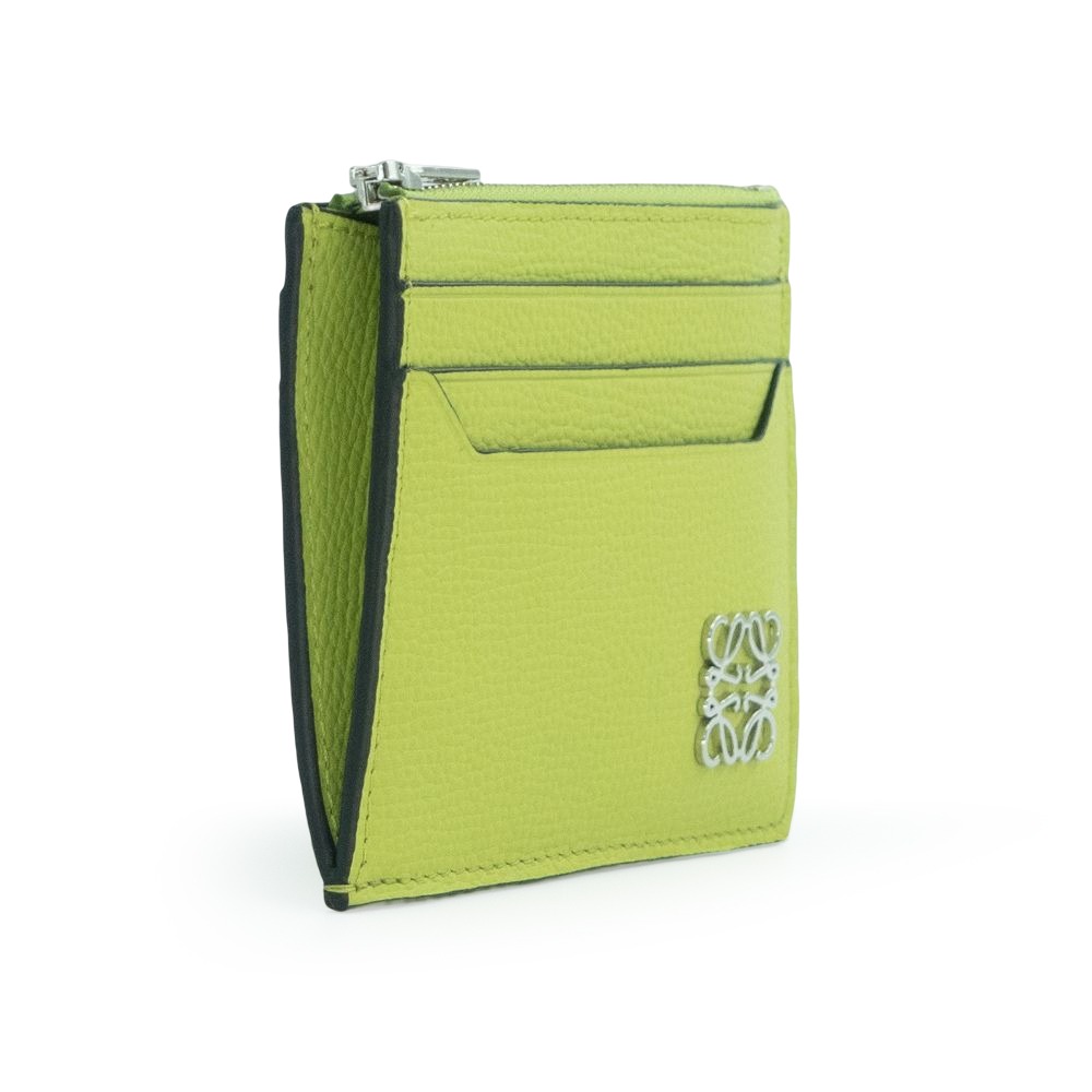 【LOEWE 羅威】 LOEWE 石紋小牛皮Anagram方形卡套 (青綠) __DVSHOP 保證正貨 台灣現貨不用等-細節圖3